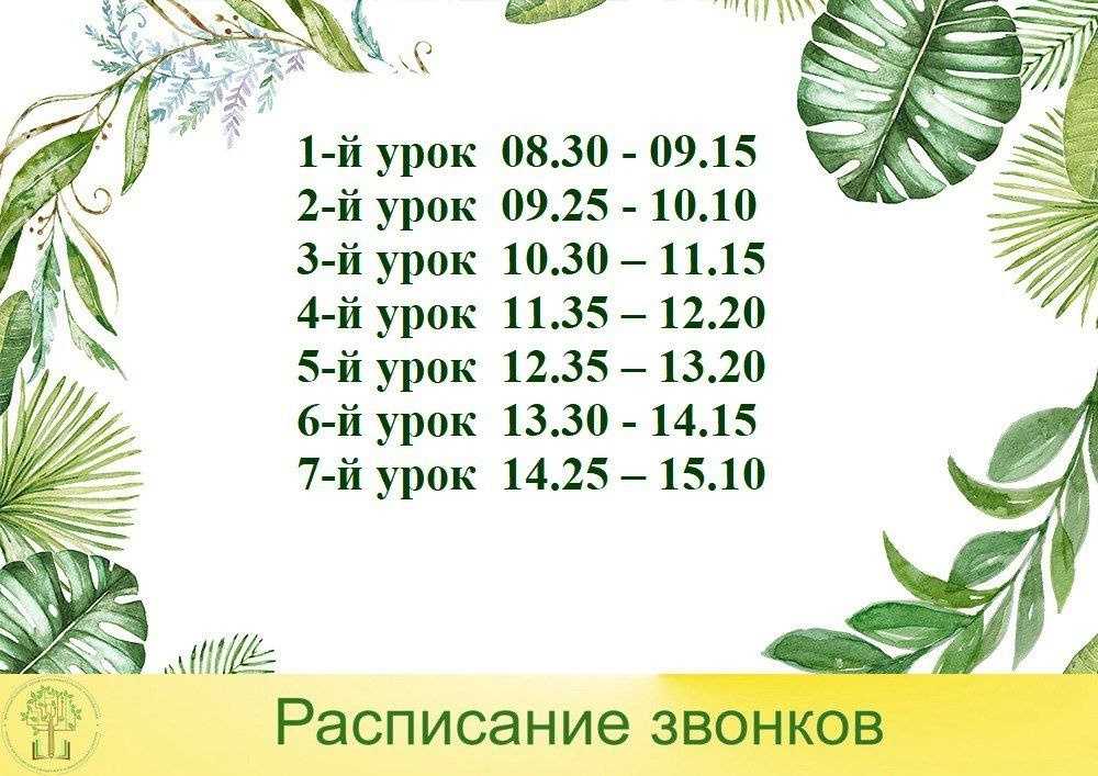 Когда заканчивается 7 урок в школе? - quepaw