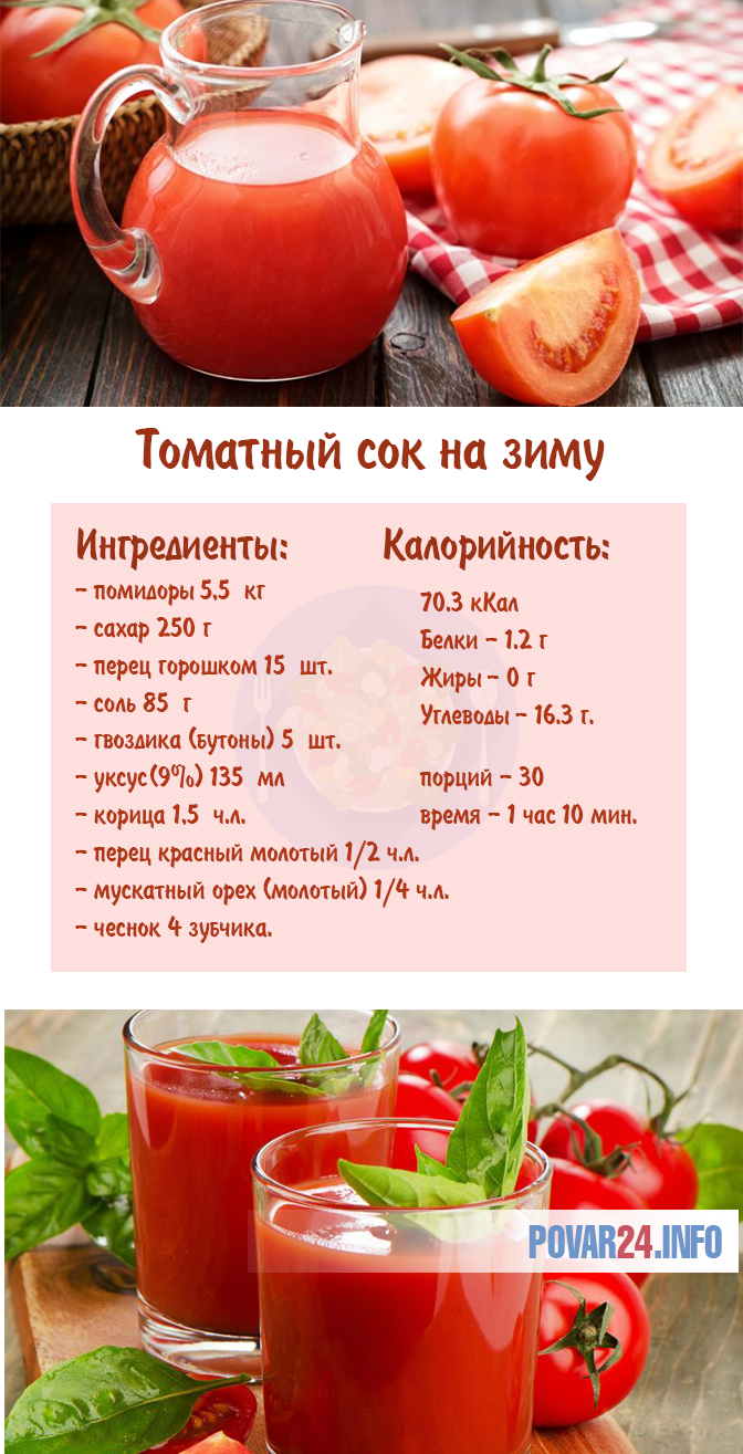 Томатный сок на зиму в домашних условиях — очень вкусные и простые рецепты