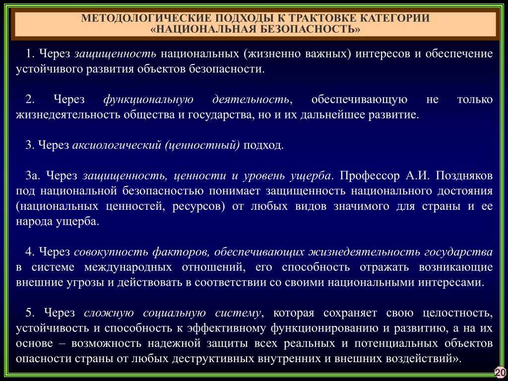 Понятие духовно-нравственной безопасности россии