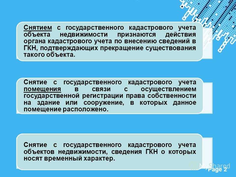 Последовательность и правила снятия недвижимости с кадастрового учета