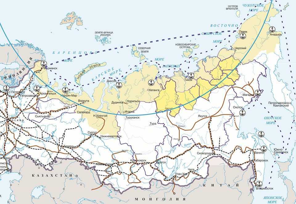 Область к северу от северного полярного круга называется Арктикой в России также Заполярьем к югу от него находится северный пояс умеренного климата