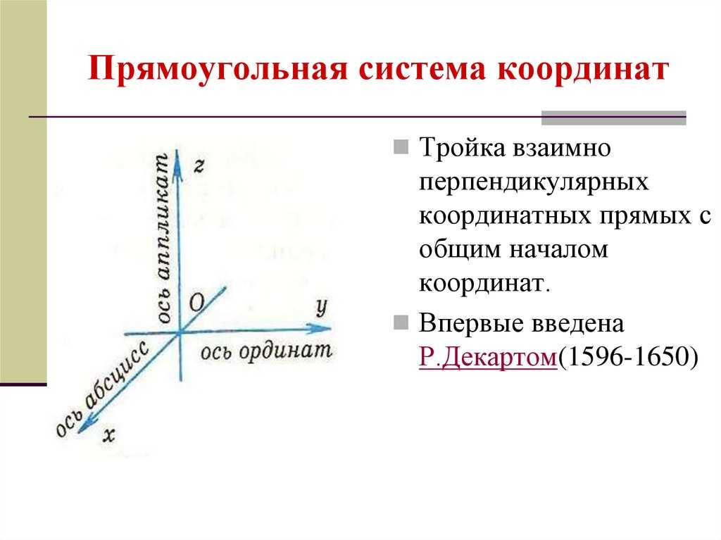 § прямоугольная система координат. ось абсцисс и ось ординат. координатная четверть