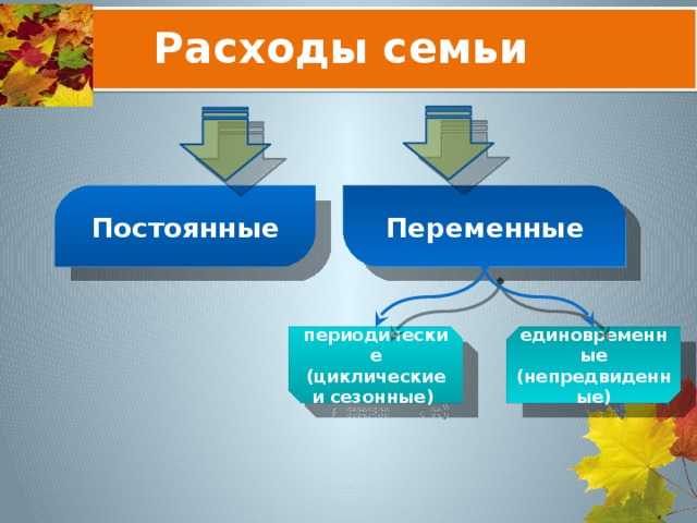 Расходы на месяц год единовременные постоянные циклические. погашение банковских ссуд и кредитов. личное потребление