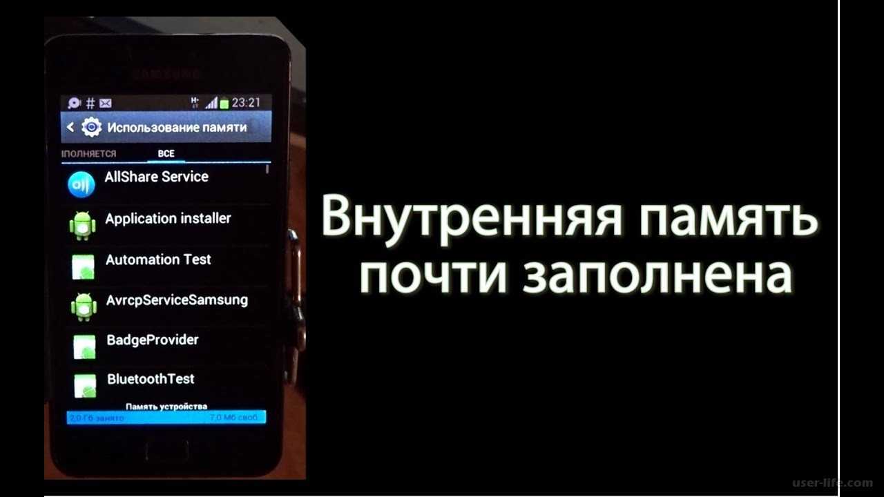 Память телефона заполнена на телефоне андроид.что делать?