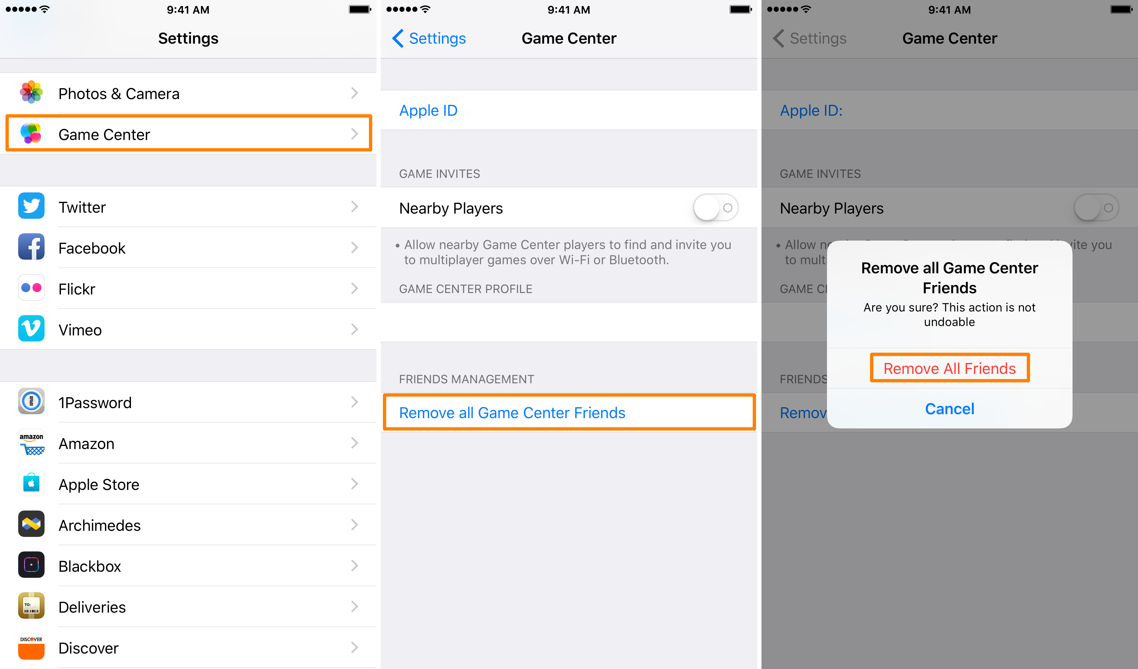 Как удалить game center на вашем iphone