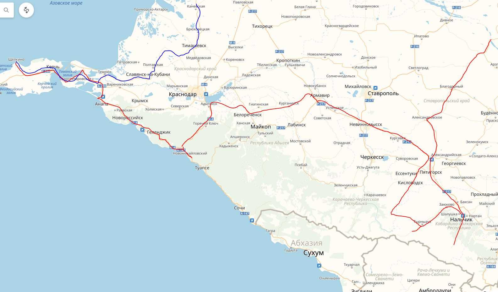Сколько от ставрополя до моря - расстояние в километрах