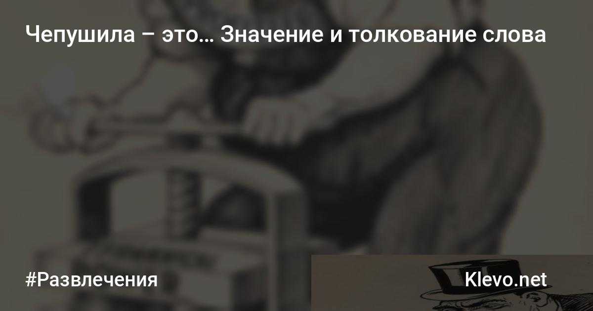 Чепушила - это кто такой?