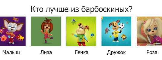 Имена всех персонажей барбоскиных