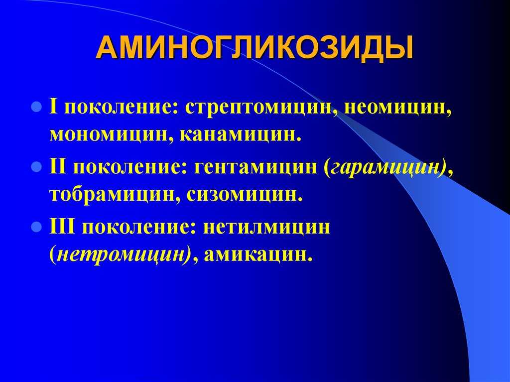 Группа аминогликозидов
