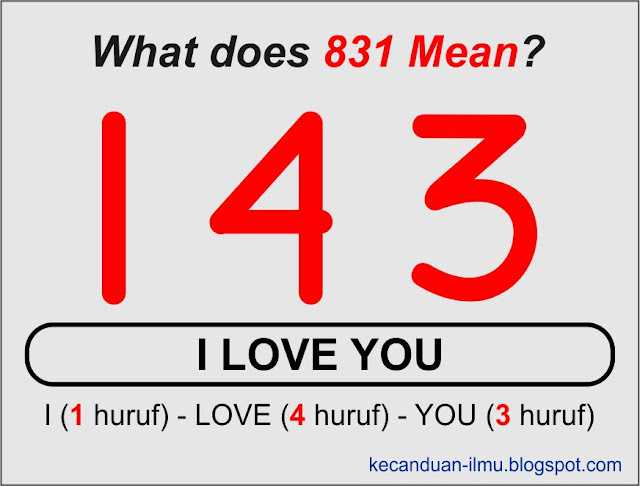What number means i love you forever?